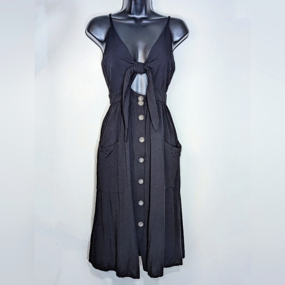 Lucy Wang Tie Midi Dress - Picture 2 of 13